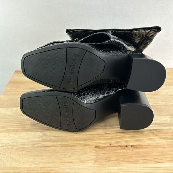 Franco Sarto Tribute Tall Boot- Black Croc- Size 9 M- NIB - Picture 5 of 7